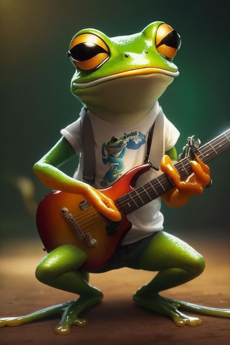 FROG BOB MARLEY PLAYING GUITAR, HD WALLPAPER, DESING, DIGITAL ART, NFT, MOBILE Frog Tattoos, Frog Art, Bob Marley, Playing Guitar, Animal Illustration, Hd Wallpaper, Digital Art, Guitar, Animals