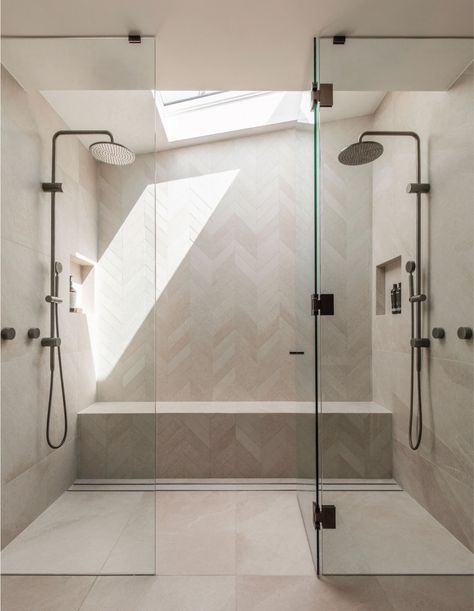 Reece Bathroom, Double Shower, Hotel Luxury, Minimalist Bathroom, Bathroom Renos, House Bathroom, The Design Files, Contemporary Bathroom, Modern Bathroom Design