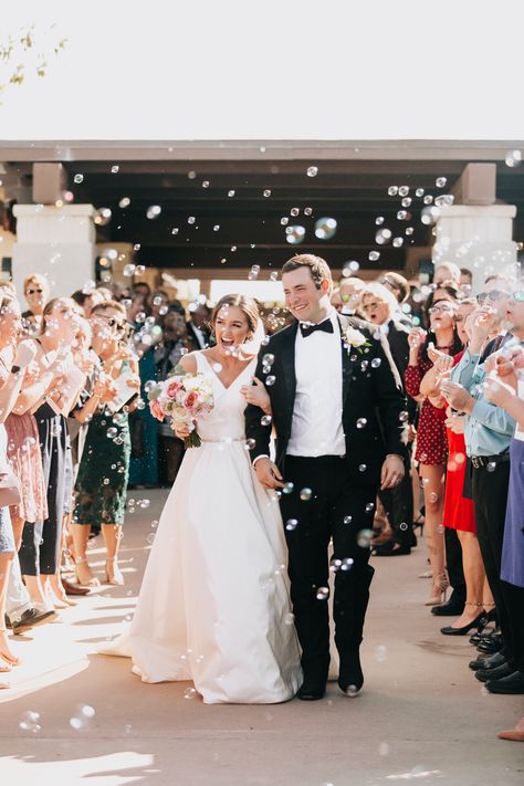 Bubbles During Wedding Ceremony, Wedding Ceremony Bubble Exit, Bubble Tunnel Wedding, Bubble Wedding Exit Photography, Ceremony Exit Bubbles, Bubbles Ceremony Exit, Bubble Blowing At Wedding, Bubbles As Confetti, Wedding Bubble Photos