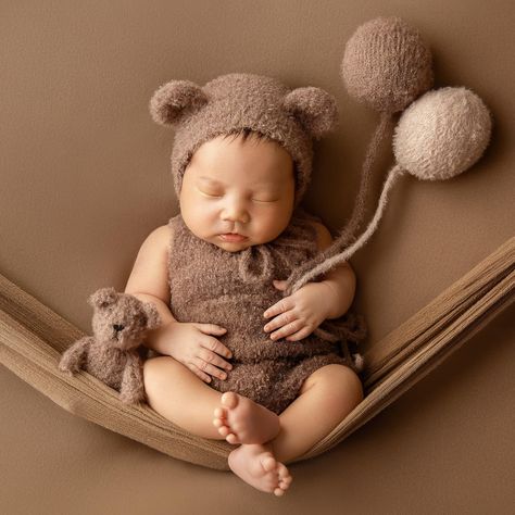 Knitted Bear, Newborn Photography Outfit, Newborn Photo Shoot, Picture Props, Newborn Photography Props, Bear Doll, Newborn Photo, Photography Props, Newborn Photography