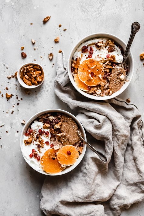 Banana Diaries, Whole30 Vegan, Whole30 Breakfast, Granola Parfait, Food Flatlay, Breakfast Photography, Vegan Oatmeal, Whole 30 Breakfast, Hot Cereal