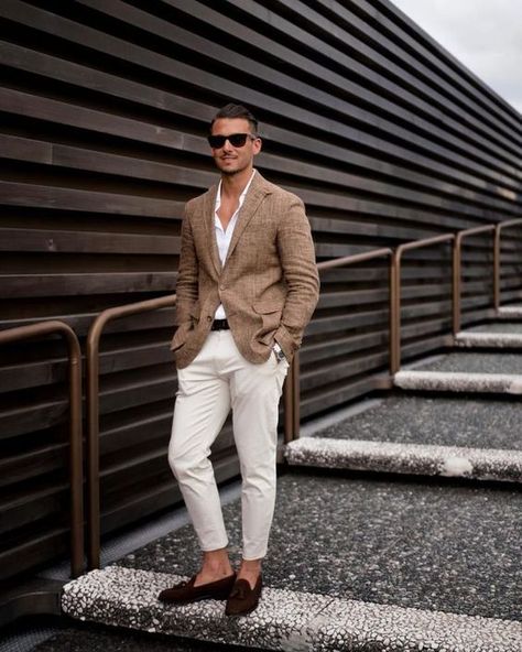 24 Beach Wedding Guest Outfits For Men Shirt And Pants Combinations For Men, Casual Wedding Outfit Guest, Mens Wedding Guest Outfit, Wedding Guest Outfit Men, Male Wedding Guest Outfit, Smart Business Casual, Wedding Guest Men, Casual Wedding Outfit, Beach Outfit Men