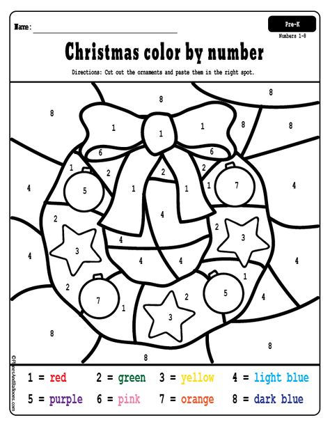 Christmas color by number for preschool. Free printable! These fun color by number 1-10 worksheets are perfect for early finishers, morning work or small groups. #math Preschoolers Worksheets, Free Printable Christmas Worksheets, Christmas Worksheets Kindergarten, Christmas Color By Number, Worksheets For Preschoolers, Holiday Worksheets, Christmas Worksheets, Worksheet For Kids, Number Tracing