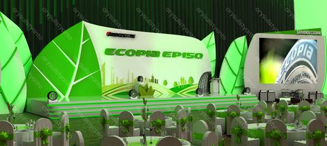 BRIDGESTONE EP 150 on Behance Green Stage Design, Sustainable Stage Design, Summit Stage, Stage Designs, Green Event, Social Environment, Event Stage, Conference Design, Indoor Design