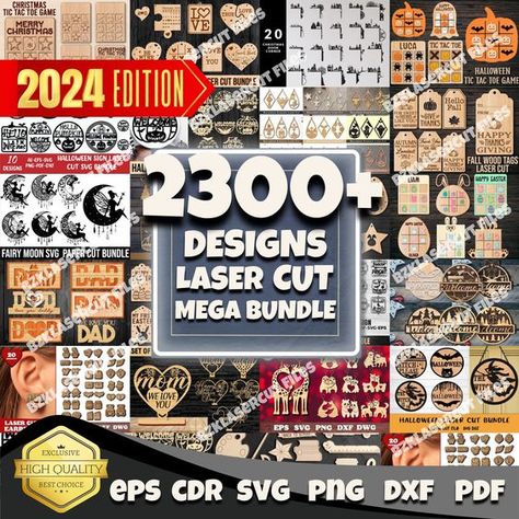 Laser Cut Files Mega Bundle| 2024 Edition CNC Files | 2300 Engraving Laser Cut SVG | Multi Layer Laser Cut Bundle Laser cut files #lasercutfiles laser cut files svg #lasercutfilessvg laser cut 3d files #lasercut3dfiles pattern #pattern  patterns #patterns templates #templates 1.161 Easter Fairy, Cnc Files, Bookcase Design, Tic Tac Toe Game, Bookshelf Design, Cnc Design, 10% Happier, Wood Tags, Gravure Laser