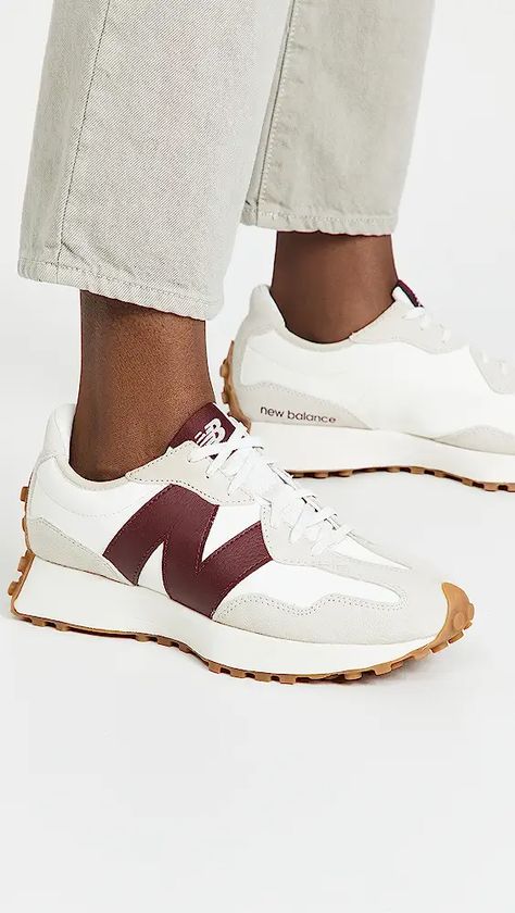 New Balance 327 Classic Sneakers | Shopbop New Balance 327 Moonbeam, Burgundy Outfit, New Balance 327, New Balance Sneakers, Classic Sneakers, Fashion Designer, Accessories Design, New Balance, Running Shoes