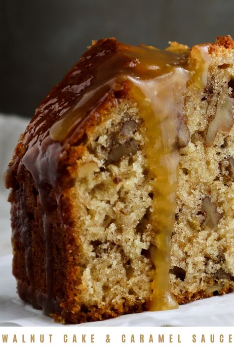 Nut Cakes Recipes, Italian Walnut Cake, Apple Walnut Cake With Caramel Glaze, Walnuts Recipe Dessert, Walnut Glaze Recipe, English Walnut Recipes, Walnut Bundt Cake Recipes, Dates And Walnut Cake Recipes, What To Make With Walnuts Recipe