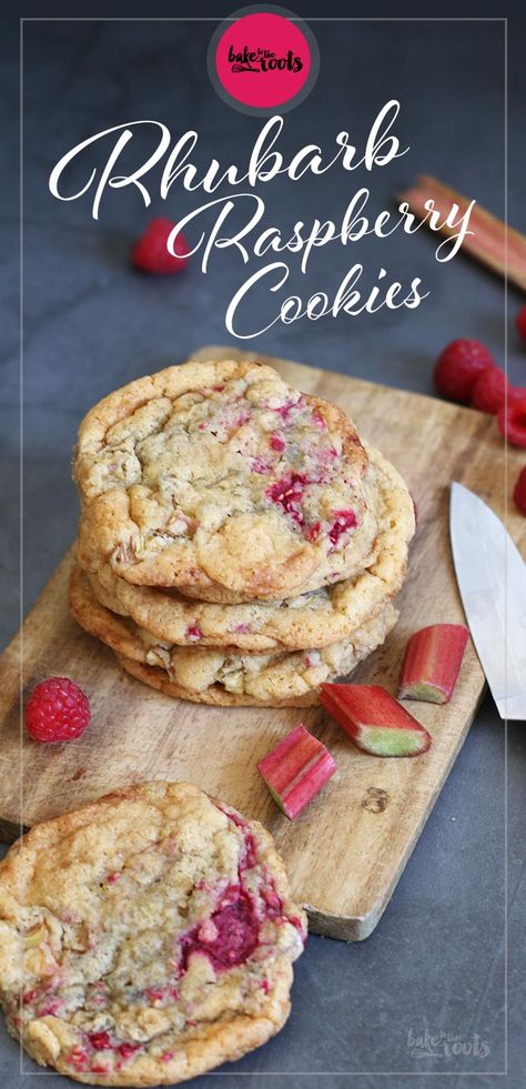 Rhubarb Cookies, Resepi Biskut, Resipi Kek, Rhubarb Desserts, Raspberry Cookies, Dessert Aux Fruits, Rhubarb Recipes, Deilig Mat, Savoury Cake