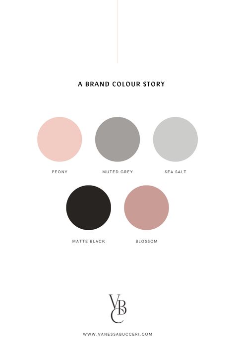 Shades of white symbolize simplicity and new beginnings like a clean slate or fresh start - the color of cleanliness and peace. Pink has qualities of compassion and understanding in brand design. It's a soothing and caring colour filled with optimism for a bubbly brand personality. Light grey is graceful and sophisticated. Used in a brand colour palette, it feels bold, crisp, and modern. Pink And White Interior Design, Light Pink Palette Colour Schemes, White And Grey Colour Palette, Pink Grey Black Color Palette, Black White Blush Color Palette, Black White Grey Pink Bedroom Color Palettes, White And Grey Palette, Pink And Grey Palette, Color Palette That Goes With Grey