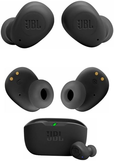 JBL Vibe Buds True Wireless Headphones - Black, Small Noise Cancelling Earbuds, White Headphones, Headphones Black, Black Headphones, Earbud Headphones, Active Noise Cancellation, Wireless Earbuds, Sound Quality, Wireless Headphones