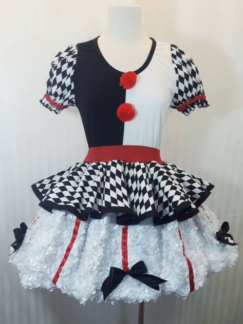 image 0 Cute Emo Outfits, Clown Halloween Costumes, Circus Outfits, Clown Clothes, Clown Costume, Ballet Dress, Dress Halloween Costume, Cosplay Outfits, Lolita Dress