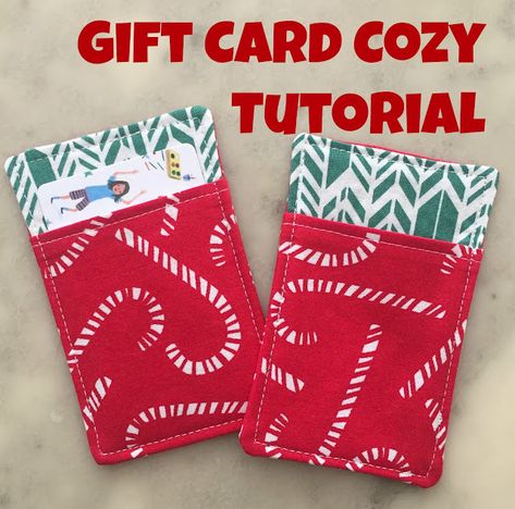 Gift Cards For Teachers, Gift Card Holder Diy, Diy Sewing Gifts, Christmas Gift Card Holders, Sewing To Sell, Gift Card Holders, Diy Gift Card, Quilted Gifts, Card Pouch