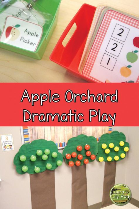 Preschool Apple Week, Apple Theme Week, Apple Orchard Dramatic Play, Apple Lesson Plans, Apple Outline, Craft Activities For Toddlers, Apple Life Cycle, Apple Lessons, Apple Preschool