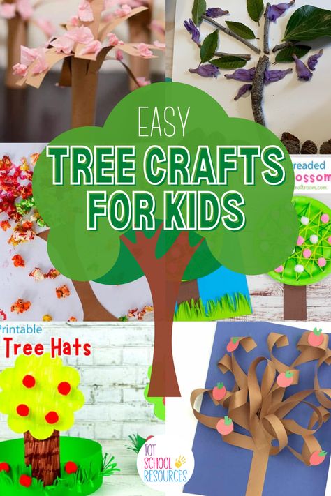 Need a fun tree craft idea for a spring craft, a tree study, or letter t craft? These 15 fun and easy craft ideas are perfect for preschoolers, toddlers, and other young kids. Easy Tree Craft Preschool, Prek Tree Crafts, Kindergarten Tree Activity, Tree Study For Preschool, Tree Study Ideas For Preschool, Friendship Tree For Toddlers, Trees Unit Preschool, Creative Curriculum Tree Study Activities, What Grows On Trees Preschool