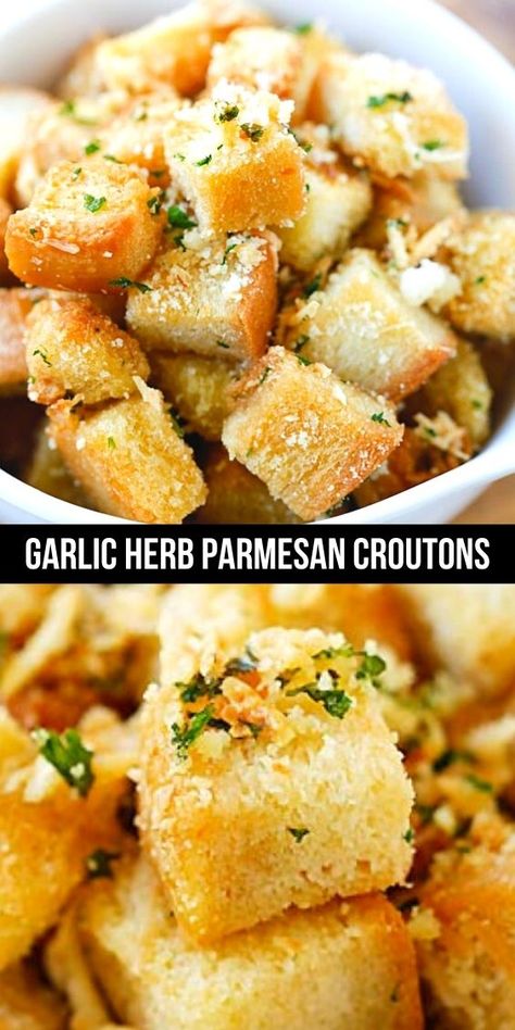 Keto Croutons Recipe, Crouton Recipe Homemade, Best Homemade Croutons, Parmesan Croutons Homemade, Homemade Croutons Easy Air Fryer, Garlic Croutons Homemade, Croutons Homemade Air Fryer, Homemade Croutons Recipe, Homemade Croutons Air Fryer