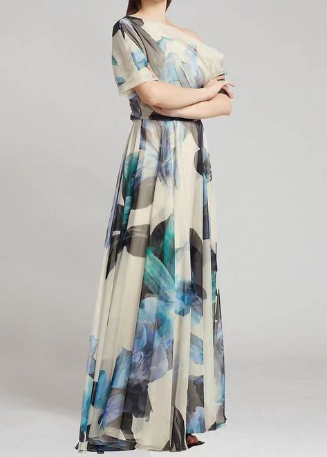 Chiffon Long Dress, European Dress, Chiffon Dress Long, Mothers Dresses, Floral Print Maxi Dress, Floral Print Maxi, Long Summer Dresses, Chiffon Skirt, Print Chiffon