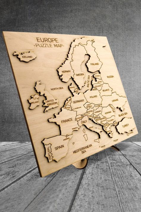 Geography Classroom, Puzzle Logo, Geography For Kids, Map Of Europe, Europe Continent, Map Puzzle, Maps For Kids, Germany Map, Jigsaw Puzzles For Kids