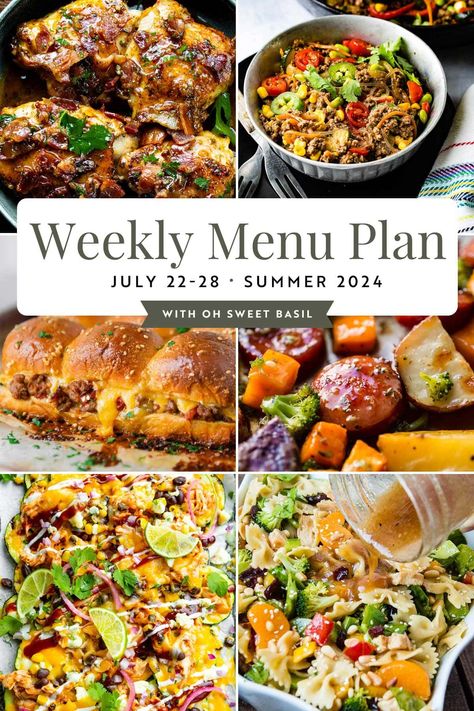 Dinner For A Week Menu Planning, Weekly Supper Meal Plan, 1 Week Meal Plan Healthy, Weekly Dinner Menu Ideas For Two, Weekly Meals For Two, Weekly Recipes Menu Planning, Weekly Food Menu Ideas, Dinner Weekly Menu Ideas, Healthy Menu For The Week