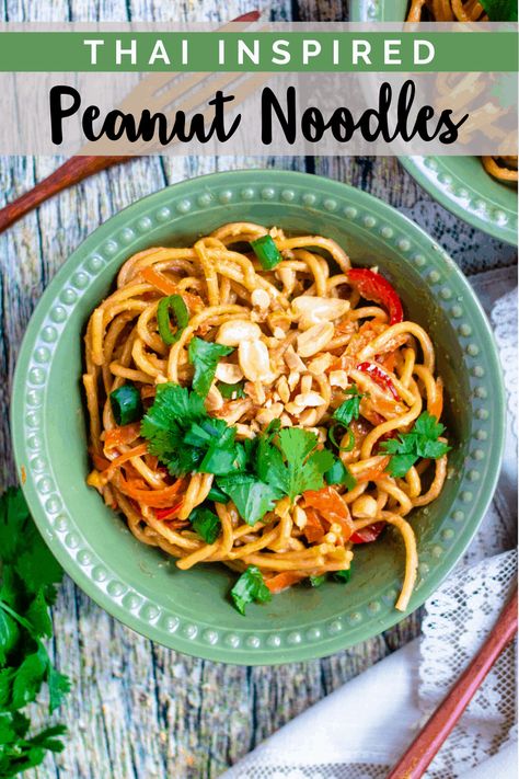 This Thai Peanut Noodles recipe is fantastic for a quick and delicious better-than-takeout meal. The noodles are cooked in a rich and delicious Peanut Sauce. The recipe comes together, start to finish, in under 30 minutes, and it all happens in your Instant Pot! Peanut Noodles Recipe, Thai Peanut Noodles, Peanut Noodles, Thai Peanut, Noodles Recipe, Peanut Sauce, Noodle Recipes, Instant Pot, The Recipe