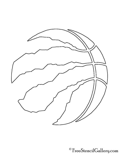 NBA Toronto Raptors Logo Stencil | Free Stencil Gallery Nba Logo Art, Toronto Raptors Logo, Raptors Logo, Dnd Room, Tattoo Toronto, Stencil Logo, Marilyn Monroe Artwork, Free Stencils Printables, Coloring Pages Winter