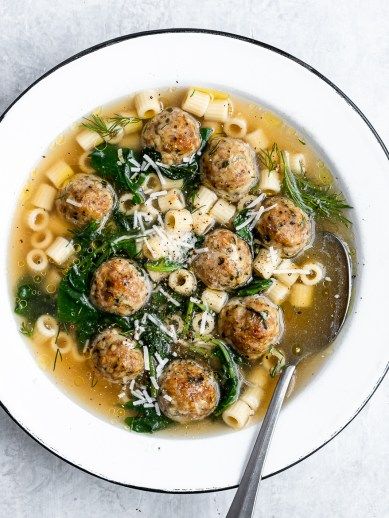 Italian Wedding Soup Creamy, The Best Italian Wedding Soup, Minestra Maritata (italian Wedding Soup), Creamy Italian Wedding Soup, Best Italian Wedding Soup Recipe, Wedding Soup Italian, Italian Wedding Soup With Chicken, Healthy Italian Wedding Soup, Best Italian Wedding Soup