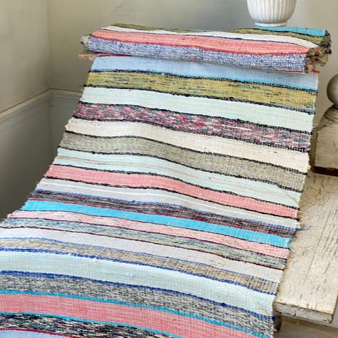 Carpet Stair Runner, Woven Rag Rug, Hallway Carpet, Runner Carpet, Cottage Interior, Farmhouse Cottage, Stair Runner Carpet, Stair Runner, Floor Covering