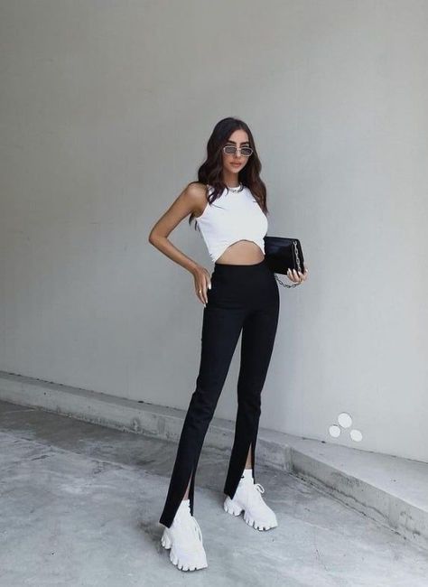 Essential Wardrobe Pieces, Split Pants, Bodycon Floral Dress, Outfit Trends, How To Hem Pants, Pencil Pants, Crop Top Blouse, Slim Pants, Straight Pants