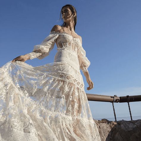 Yolan Cris Wedding Dress, Boho Groom, Boho Chic Bride, Lace Mermaid Dress, Lillian West, Boho Wedding Inspiration, Bohemian Bride, Special Dresses, Luxury Wedding Dress