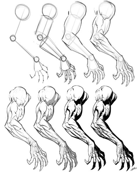 Robert Marzullo | Here is another step by step for my fellow comic artists! You never know when you might have to draw a creepy arm so here ya go! I’m… | Instagram Arm Anatomy, Draw Book, Arm Drawing, Drawing Comics, Comic Book Drawing, Comic Tutorial, Human Anatomy Drawing, Hand Drawing Reference, Human Figure Drawing