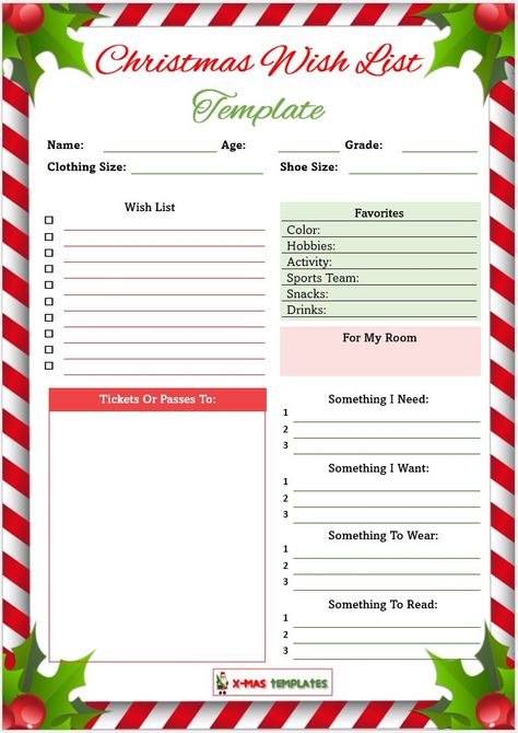 Free Christmas List Templates Need Want Christmas List, Printable Christmas Wish List Free, Stocking Stuffer List Printable, Christmas List Ideas Template, Christmas Shopping List Template, My Christmas Wishlist Template, Christmas List Organizer, Christmas List Organization, Christmas Lists Printable