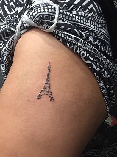 Paris Tatoos Small, Paris Tatoos, Small Eiffel Tower Tattoo, Tattoos To Get In Paris, France Inspired Tattoo, Paris Inspired Tattoos, Paris Tattoo Small, Eiffel Tattoo, France Tattoo Ideas