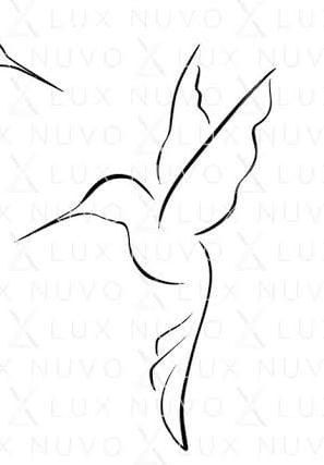 Hummingbird Drawing Easy, Simple Humming Bird Tattoos, How To Draw A Hummingbird, Cute Hummingbird Drawing, Hummingbird Drawing Simple, Hummingbird Tattoo Stencil, Black Hummingbird Tattoo, Hummingbird Line Drawing, Hummingbird Outline Tattoo