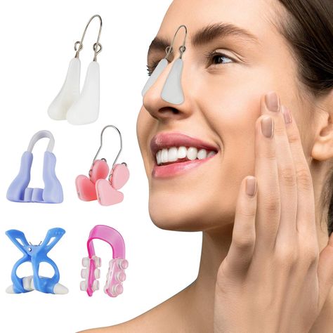 PRICES MAY VARY. 【EFFECTIVELY RESHAPE THE NOSE】 Our 5Pcs nose shaper clips adopt ergonomic design to help reshape the nose. According to the external shape & structure of nose and uses physical forces to shape the nose without any side effects. 【COMFORTABLE TO WEAR】Our nose clip is made of safe & soft silicone material which makes it very comfortable to wear and easy to breathe, and there will be no discomfort when using it. 【SAFE & HIGH-QUALITY】Nose Lifter clip is made of high quality and skin- Nose Straightener, Different Nose Shapes, Curved Nose, Vegan Probiotics, Straight Nose, Wide Nose, Natural Skin Care Ingredients, Small Nose, Nose Shapes