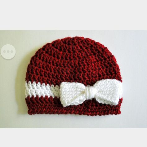 Bow Classy Crochet, Baby Hat Free Pattern, Crochet Bow, Crochet Baby Hat Patterns, Free Pattern Crochet, Crocheted Hat, Baby Hat Patterns, Crochet Hat Free, Crochet Knit Hat