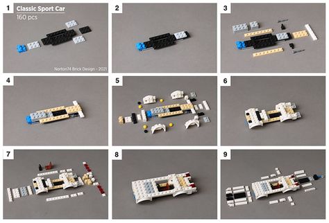 Lego Cars Instructions, Lego Sports, Japanese Sports Cars, Lego System, Lego Custom Minifigures, Amazing Lego Creations, Lego Craft, Lego House, Classic Sports Cars