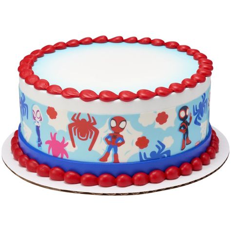 MARVEL Spidey and His Amazing Friends | Personalized Edible Image® by PhotoCake® | Cakes.com Spidy Birthday Cakes, Spiderman And His Amazing Friends Cake, Team Spidey Birthday Cake, Spidey Amazing Friends Cake, Spider And His Amazing Friends Cake, Spidey And Amazing Friends Cake, Spidey And His Amazing Friends Birthday Party Ideas, Spidey Birthday Cake, Spidey And His Amazing Friends Cake