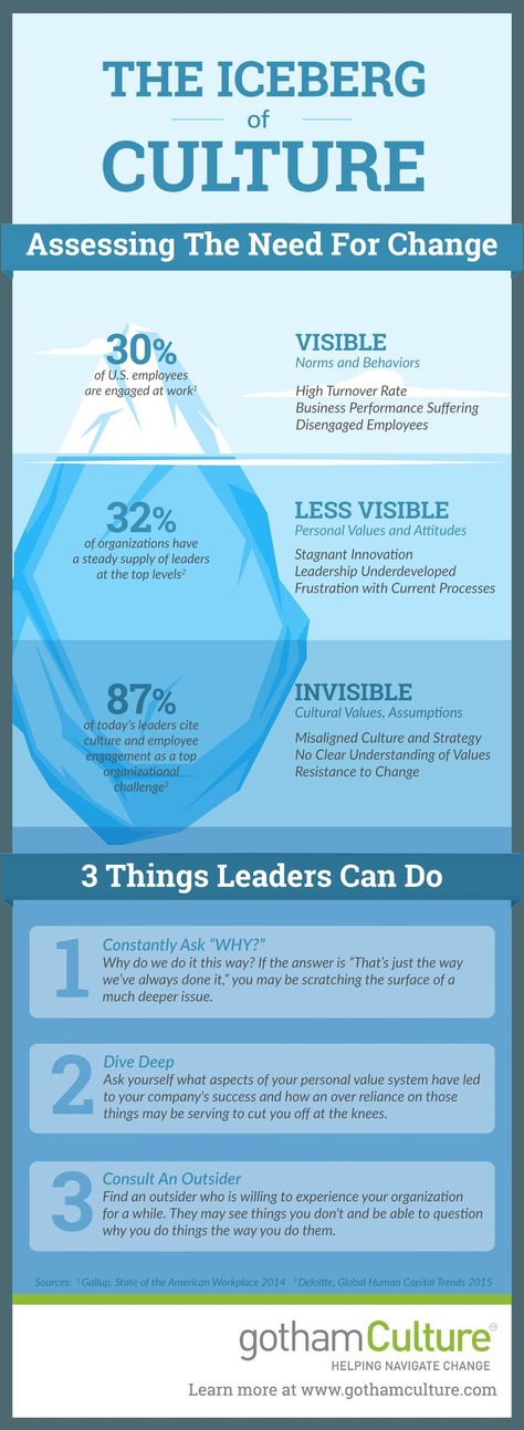 the iceberg of organizational culture change infographic Organizational Culture, Leadership Management, Corporate Culture, Business Leadership, Work Culture, Change Management, Company Culture, Business Intelligence, Leadership Quotes