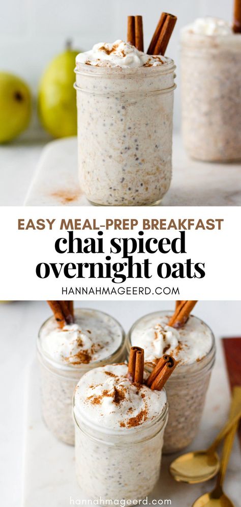 Health Overnight Oats Recipes, Clean Overnight Oats Healthy, Cold Oats Recipe Overnight Oatmeal Chia Seeds, Overnight Oats With Oat Bran, Lower Cholesterol Overnight Oats, Cinnamon And Spice Overnight Oats, Chia Meal Prep, Clean Overnight Oats In A Jar, Fall Overnight Oats Recipe Healthy