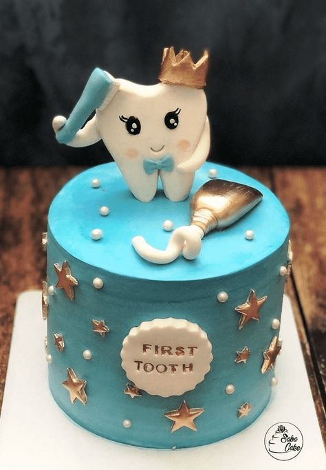 Teeth Theme Cake Ideas Images (Birthday Cake Pictures) Teeth Cake Design, First Tooth Cake Design, First Tooth Cake Boy, Teeth Cake Ideas, First Tooth Cake Ideas, Tooth Cake Design, Tort Sekilleri, First Teeth Cake Ideas, First Tooth Cake