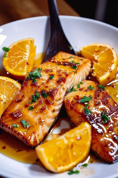 Orange Dinner Recipes, Dinner Recipes To Impress, Orange Salmon Recipes, Orange Dinner, Recipe Ingredients List, Frozen Salmon, Salmon Orange, Orange Salmon, Cook Recipes