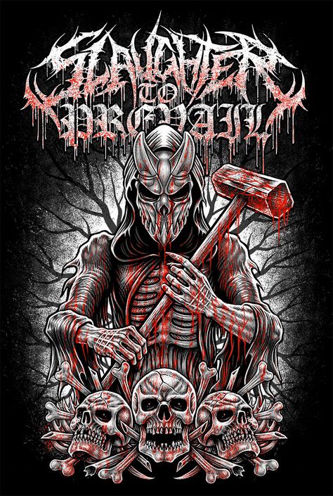 I Prevail Tattoo, Prevail Tattoo, Cattle Decapitation, Slaughter To Prevail, I Prevail, Arte Heavy Metal, Metal Posters Art, Skeleton Artwork, Black Plague