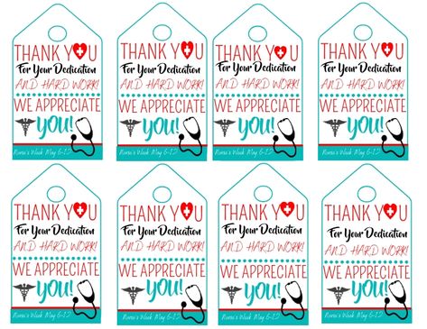 Gift Tags Template, Thank You Nurses, Nurse Appreciation Week, Gift Tag Design, Happy Nurses Week, Nurses Week Gifts, Nurse Week, Free Printable Tags, Free Thank You Cards