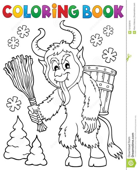 Krampus Coloring Pages, Classroom Charter, Coloring Book Download, Coloring Page Ideas, Page Ideas, Christmas Templates, Christmas Coloring Pages, Cute Illustration, Drawing For Kids