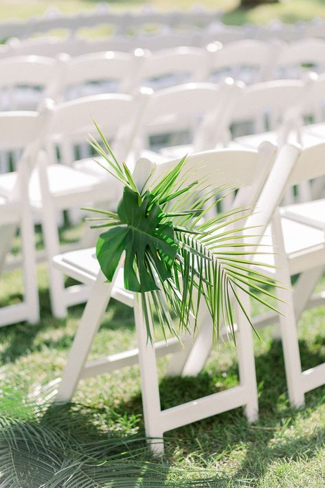 Tropical Aisle Decor, Tropical Wedding Ceremony Decor, Minimalist Tropical Wedding, Pew Markers, Tropical Wedding Decor, Wedding Ceremony Signs, Wedding Aisle Decorations, Wedding Beach Ceremony, Ceremony Signs