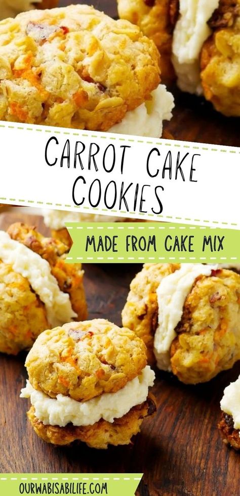 Box Carrot Cake Cookies, Boxed Carrot Cake Cookies, Carrot Cake Box Mix Recipes Desserts, Carrot Cake Cookies Pioneer Woman, Carrot Cake Cake Mix Cookies, Carrot Cake Cookies With Pineapple, Carrot Cake Using Yellow Cake Mix Boxes, Carrot Cake Cookies From Cake Mix Recipes, Boxed Carrot Cake Mix Ideas