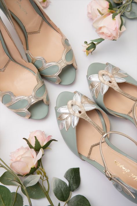 Wedding Winter Shoes, Sage Wedding Shoes, Mint Green Wedding Dress, Sage Shoes, Wedding Shoes Green, Coloured Wedding Shoes, Mint Green Shoes, Dream Wedding Shoes, Mint Green Wedding