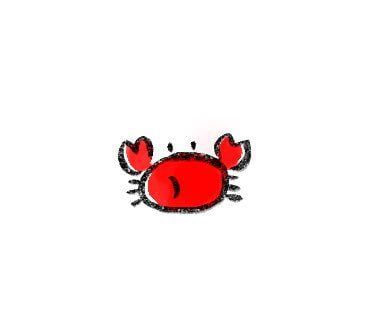 みーすけ on X Crab, White Background, Screen, Twitter, Red, White, Black