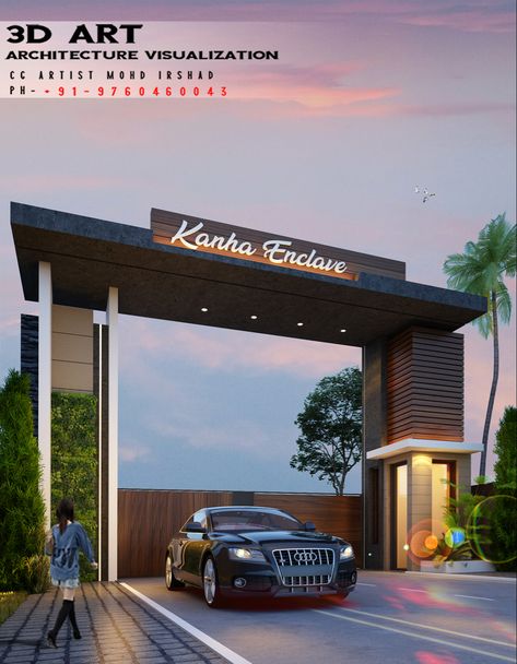 Society Entry Gate Design, Colony Entrance Gate Design Modern, Society Gate Design Modern, Layout Entrance Arch Design, Society Entrance Gate Design, Society Gate Design, Entrance Gateway Design, Colony Gate Design, Colony Entrance Gate Design