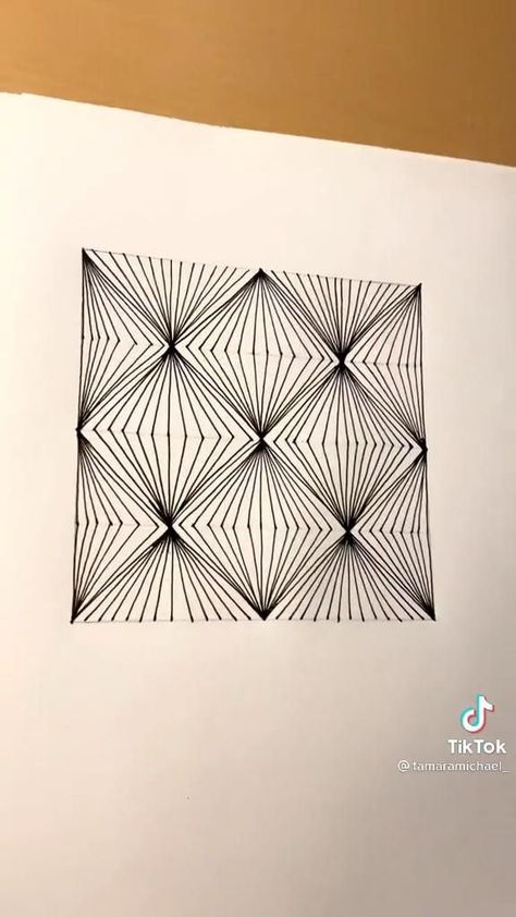 Simple drawing tutorial [Video] | Geometric design art, Doodle art designs, Mandala design art Box Illusion Drawing, Big Art Canvas Ideas, Never Ending Doodle Patterns, Pen Line Art Illustrations, Straight Line Art Drawings, Zantangle Art Artwork, Line Art Drawings Simple, Full Page Sketches, Zendoodle Art Simple