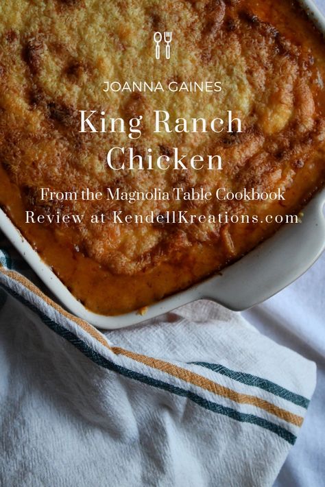 Joanna Gaines recipe for King Ranch Chicken from the Magnolia Table Cookbook was different than expected but full of flavor. Read all about it at KendellKreations.com Magnolia Table King Ranch Chicken Casserole, King Ranch Chicken Magnolia Table, Joanna Gaines King Ranch Casserole, Magnolia King Ranch Chicken Casserole, King Ranch Chicken Casserole Magnolia Table, Joanna Gaines King Ranch Chicken Casserole, King Ranch Chicken Casserole Joanna, Magnolia Table Recipes Chicken, Magnolia Table King Ranch Chicken